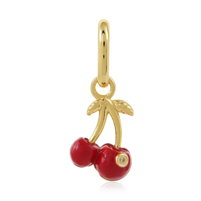 925 Sterling Silver Cherry Charm for Women | Gold-Plated | Jump Ring | Gift for Women and Girls | With Certificate of Authenticity and 925 Stamp | 6 Month Warranty-image-17