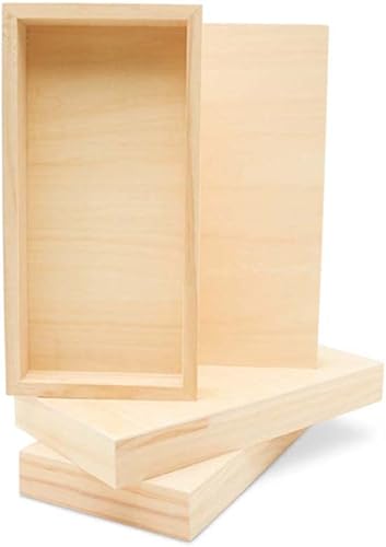 Lienzo de madera estrecho de 10 x 20 x 1-12 pulgadas, paquete de 2 carteles de madera en blanco con marco, paneles de madera con cuna para juegos de