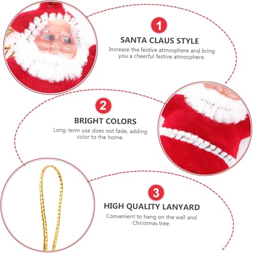 Image of 6Pc Santa Claus Christmas Decoration Combo Pack | Items for Home & Office | Festive Hangings, Foam Ornaments | PoPo Toys