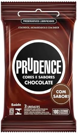 Prudence Preservativo Cores E Sabores Chocolate 3 Unidades