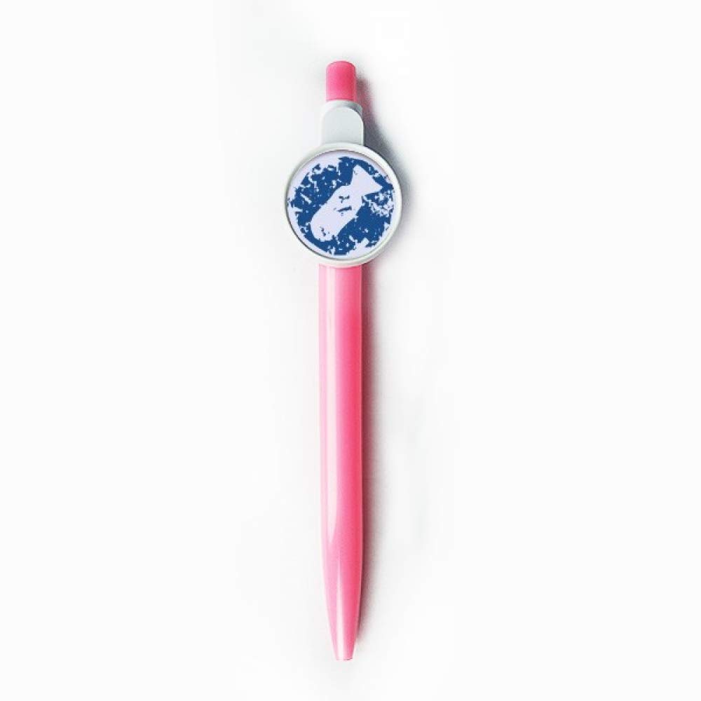 Stylo à bille rétractable bleu orné d'un graphisme symbole unique - 5