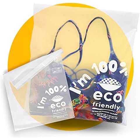 Simplelifeco UK Carbon Neutral Compostable Packaging Bags | 100% Eco Friendly, Biodegradable Peel & Seal Poly Bags for Clothes, Size: 10 x 12” (25 x 30 cm) + Lip | Pack of 25 Cover