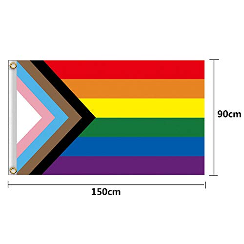 ecoticfate Bandeira do arco-íris, bandeira gay, bandeira do arco-íris, durável, resistente a UV, org