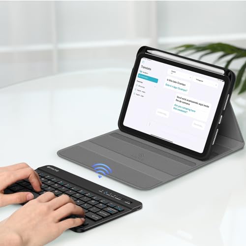 FINTIE Keyboard Case for iPad mini (A17 Pro) 7th Generation 2024 / iPad mini 6th Gen 8.3 Inch, Soft TPU Back Cover with Magnetically Detachable Wireless Bluetooth Keyboard, Black by FINTIE - Used condition - Image 9