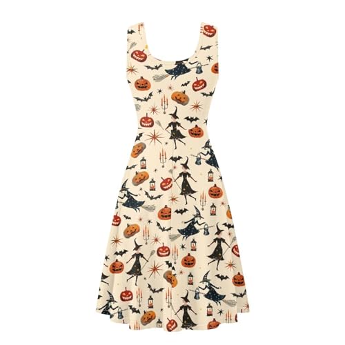 Image of Renewold Women's Sleeveless Tank Dress with Pockets, Casual Scoop Neck A-Line Sundress for Summer, Travel and Vacation