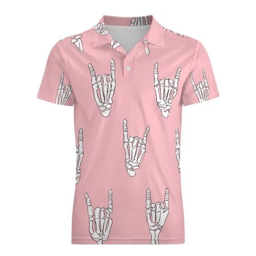 Boys' Classic Polo Shirts Short Sleeve Moisture-Wicking Golf & Tennis Shirts for Youth Teens Cute Pink Gesture4