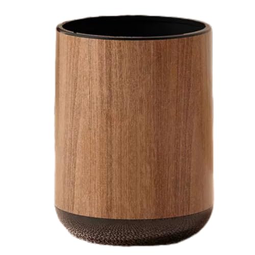 Papelera for Baño, Cesta De Basura con Tapa Abatible, Papelera Moderna, Papelera for El Hogar, Papelera De Grano De Madera for El Hogar, Oficina(Without Lid)