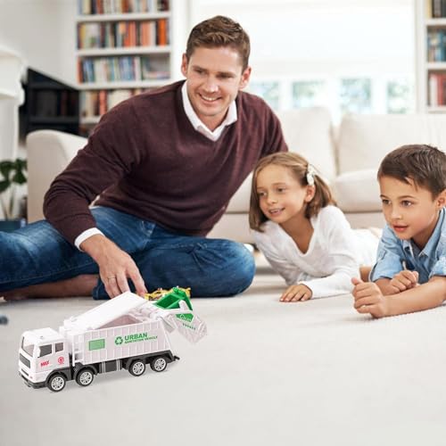 Image of Garbage Truck Set of 4 pc,City Service,Waste Management Truck with Trash Bin, Metal Recycling Garbage Truck Toys for Kids Boys [ Colors as Per Stock ] (4pc Garbage Truck)