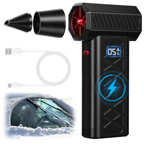 Mini Turbo Snow Blower, Snow Master Pro LED Turbo Blower,130,000 RPM Portable Snow Whiz Turbo Blowe with Dual Mode Design & 5-Speed Power,for Vehicle Snow Removal and Home Cleaning