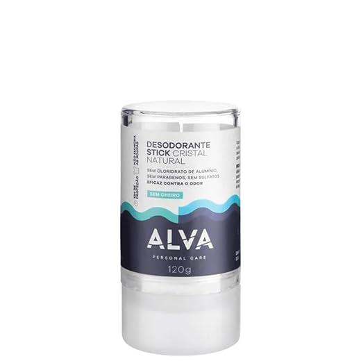 Alva Naturkosmetik Desodorante Stick Kristall Sensitive -120g, Incolor