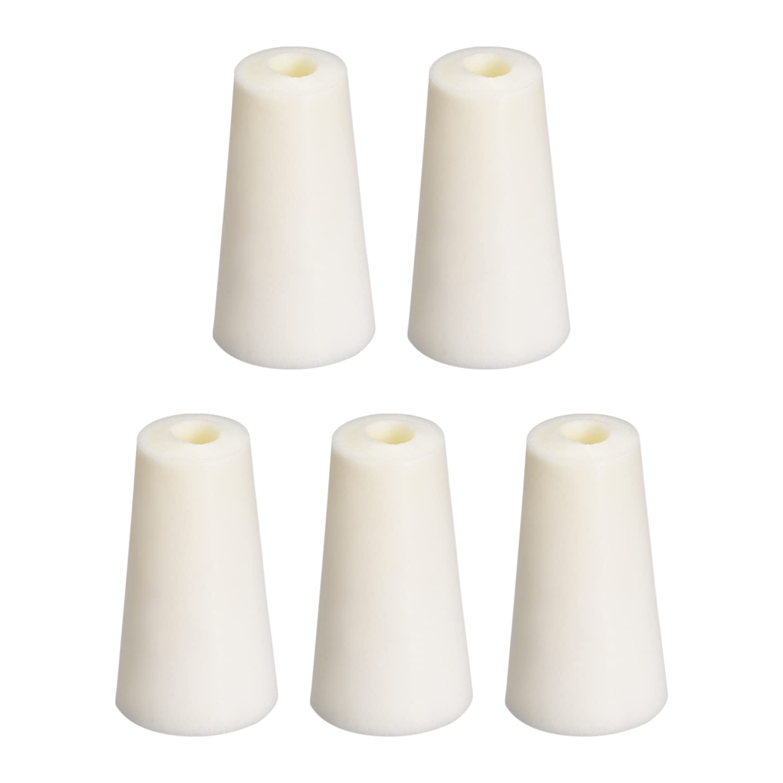 Rebower Solide Laboratoire Caoutchouc Bouchons Percé Silicone Bouchons, [pour Verre Ports, Tuyau Bouches] - 46-56mm/Blanc/ 3Pcs