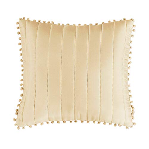 PRIME LINENS 3 Piece Quilted Bedspread Embossed Pattern Comforter Bedding Set Bed Throw with Pillow Shams (Pom Pom Beige, Super King) - Image 2