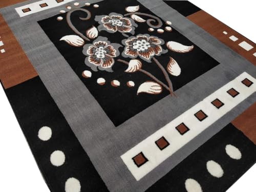 Image of Soft Traditional Washable Beautiful Acrylic Rugs for Home Decor Living Room 8x11 feet (240 x 330 CM) Grey