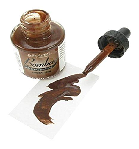 Dr. Ph. Martin's Bombay India Ink, 1.0 oz, Van Dyke Brown
