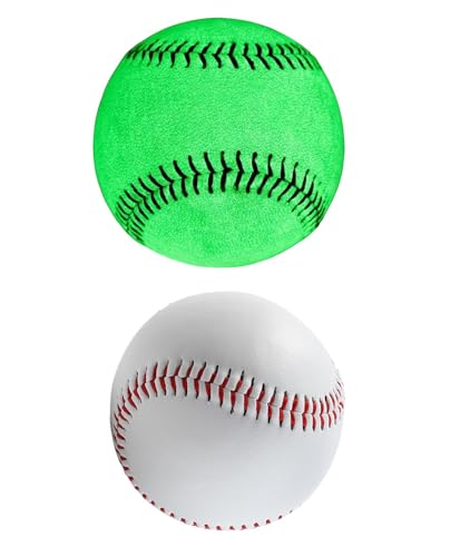 LNGJIN 9 poucesBalles debaseball Lumineuses, Ballesdebaseball Softball, Ballesdebaseball Souples, Balledebaseball phosphorescente,Jeu de Nuit au Baseball,...