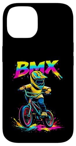 BMX �J���t�� ���g�� 80�N�� �O���t�B�e�B �T�C�N�����O �o�C�J�[ �L�b�Y ���[�V���O �X�}�z�P�[�X iPhone 14 �p