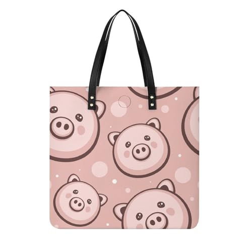 Sac shopping Cochon Mignon en toile 39x39cm : le tote bag idéal pour vos voyages quotidiens