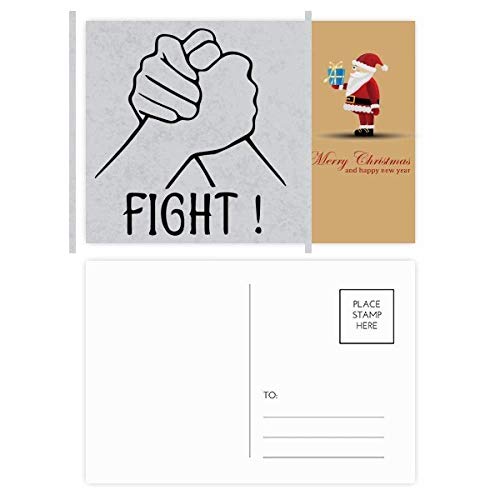 Cartes postales lutte contre poignets motif Père Noël humour pour fêtes