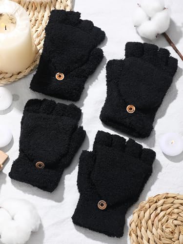 Image of Geyoga 6 Pairs Kids Fingerless Gloves