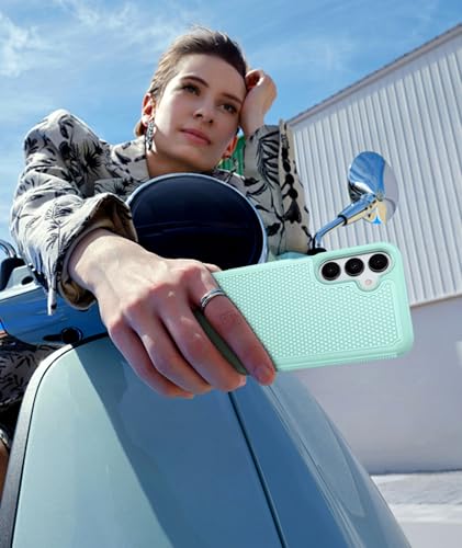 Image of FNTCASE for Galaxy A17 /A16 5G Phone Case - Samsung A17 Military Grade Drop Protection, 14ft Drop Tested, Screen Protector Included, Anti-Slip Textured, TPU+PC Dual Layer Shockproof Cover Mint Green