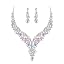 2Pcs-Iridescent AB Silver-Tone