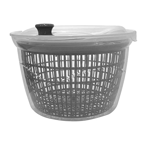 Centrífuga Secadora de Salada de Plástico Cinza 25cm 5L - Casambiente