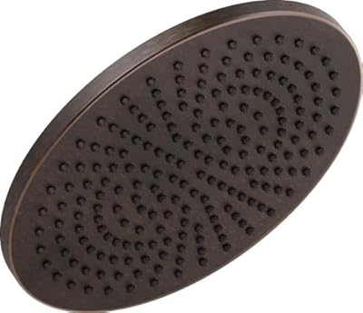 Delta Faucet Single-Spray Raincan Shower Head, Oil Rubbed Bronze Shower Head, Rainfall Shower Head, Round Shower Head, 2.5 GPM Flow Rate, Venetian Bronze 52158-RB25