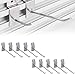 Aigend 25 Pezzi Ganci Singoli Supporto a Parete in Acciaio Inox per Pannelli Forati, Espositori a Muro e Scaffalature da Negozio, Il Carico Massimo può Superare 1.5 kg