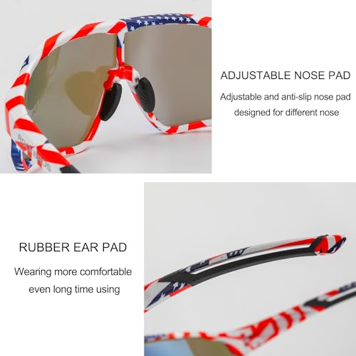 Image of ROCKBROS Polarized Sports Sunglasses Men Women - UV400 Protection Goggle with Myopia Frame for Running Cycling Driving