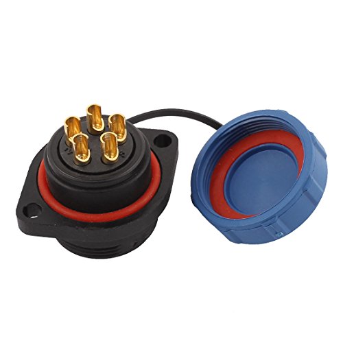 Aexit AC 500V Conector de Audio y Video 5 Pines SP2113/S miniatura 2