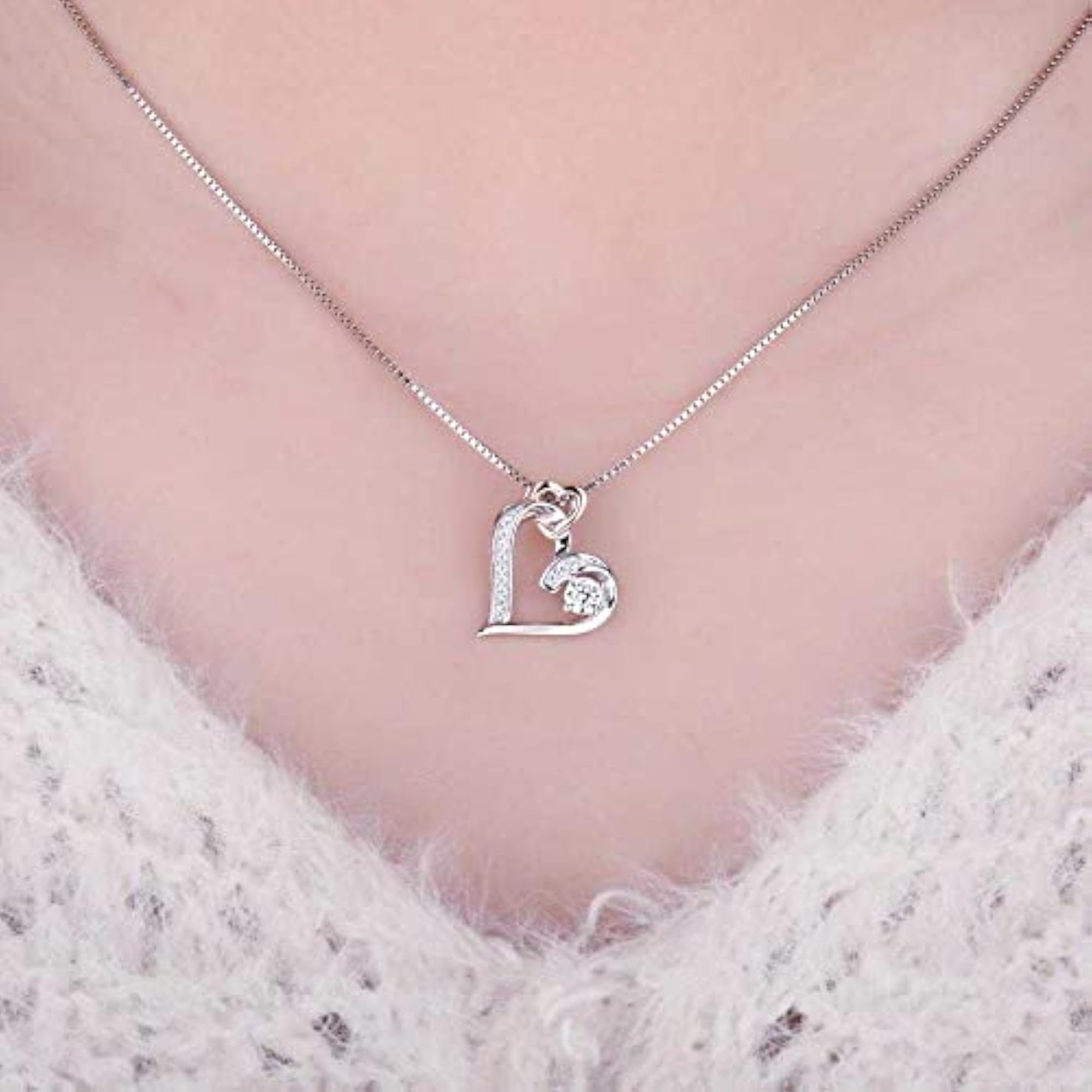 Waterdrop Pendant Necklace with Personalized Message Card