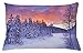 ABAKUHAUS Inverno Federa Fodera Cuscino, Frozen River Alba, Copricuscino Quadrato Decorativo, 65 cm x 40 cm, Multicolore