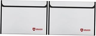 UKCOCO 2 Peças Saco De Arquivo À Prova De Fogo Pastas De Arquivo De Escritório Envelope De Dinheiro Envelopes Transparentes Contas Carteira A4 Envelopes Saco De Dinheiro À Prova De Fogo