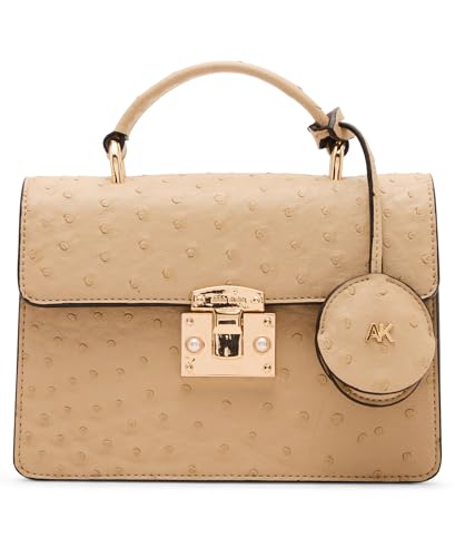 Anne Klein Pushlock Top Handle with Detachable Strap, Brush