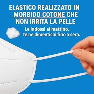 50 Mascherine FFP3 Certificate CE, Mascherina 5 Strati Senza Valvola, Maschera Facciale di Protezione da Polvere e Antiparticolato, Face Mask Protettiva Alta Efficienza di Filtraggio PFE≥99, 50 Pezzi