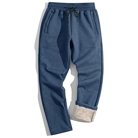 TACVASEN Gefütterte Jogginghose Herren Warme Winterhose Atmungsaktiv Sweathose Sportliche Hosen Cover
