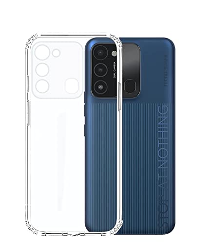 Image of COVERBLACK Rubber Silicone Back Cover for Tecno Spark Go 2022 - Transparent