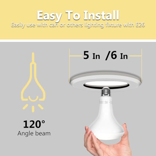DAYBETTER 24Pack BR30 LED Bulb Indoor Flood Light Bulbs, 65W Equivalent Dimmable LED Bulbs, 4000K Neutral White, 850 Lumens E26 Base, Recessed Can Bulb for Living Room Bedroom Dining Room Bathroom — view 6
