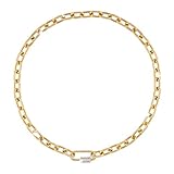 scatola e garanzia REBECCA Collana Palermo da Donna in Bronzo Placcato Oro con Zircone Rotondo BPAKOB04