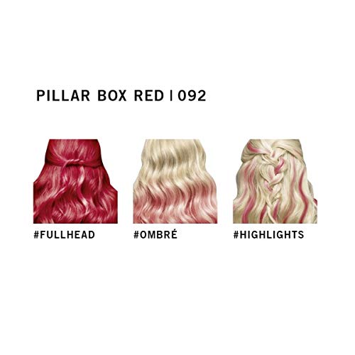 Foto von Schwarzkopf Live Ultra Bright oder Pastel Red Haarfarbe, 3 Stück, semi-permanente Farbe, hält bis zu 15 Wäschen - 092 Pilllar Box Red