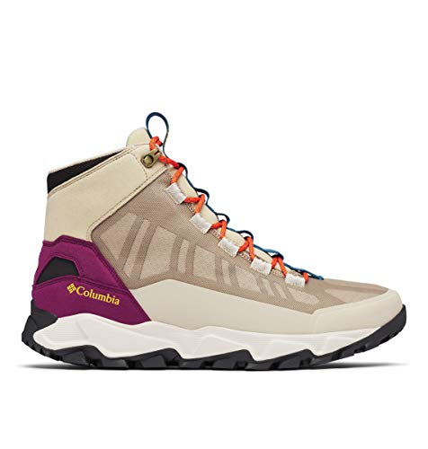 Columbia mens Flow Borough Mid Hiking Shoe, Ancient Fossil/Tangy Orange, 13 US