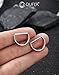 OUFER 2PCS Titanium Nipple Rings, D-shaped Nipple Piercing Jewelry, 14G Clicker Septum Daith Lightweight Body Piercing Jewelry for Women Men 14MM