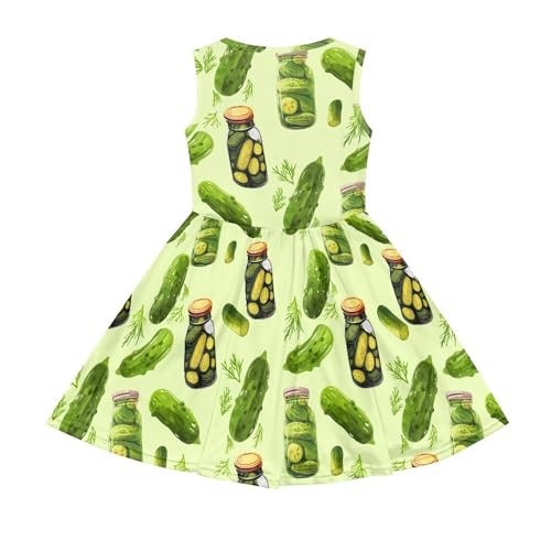 Tank Top Dress for Girls Sleeveless Summer Casual Flared Dress with Pockets2