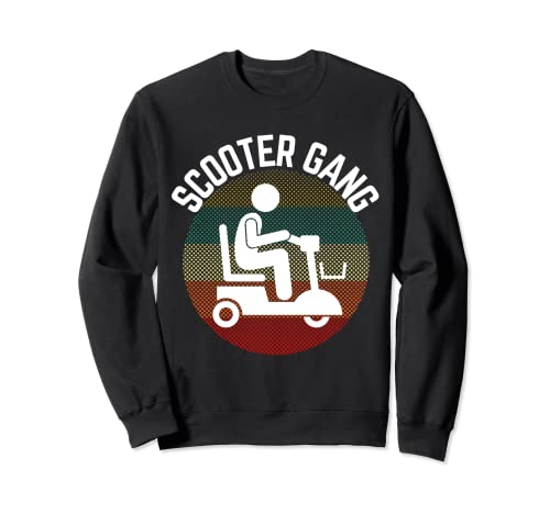Movilidad Scooter Gang Retro Vintage Ciclomotor Motocicleta Wheeler Sudadera