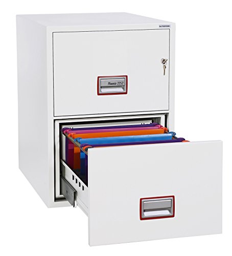 Phoenix Safe Company FS2252K World Class Vertical Fire File 2 Drawer Filing Cabinet With Key Lock