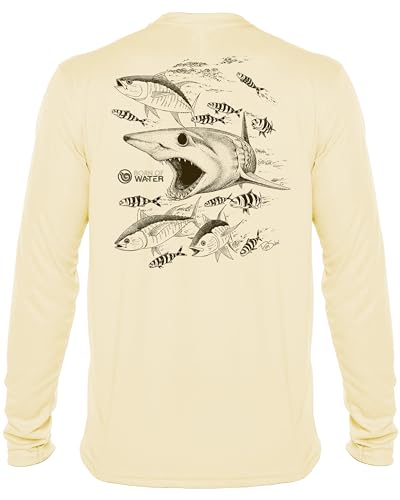 Mako Shark Shirt: UV UPF+ 50 Long Sleeve: Protection T-Shirt