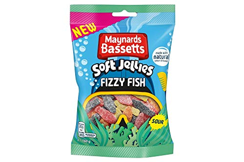 Maynards Bassetts Fizzy Fish Soft Jellies, 160g