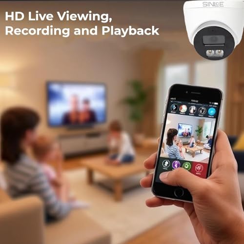 Image of SINLOE 4 Channel 1080P Full HD DVR 2MP Night Color 1 Dome + 1 Bullet, 500GB Hard Disk Full Combo Set