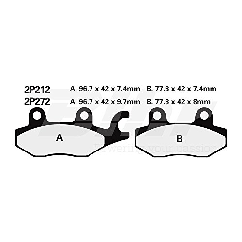 Plaquettes de frein NISSIN 212NS haute performance pour moto de course