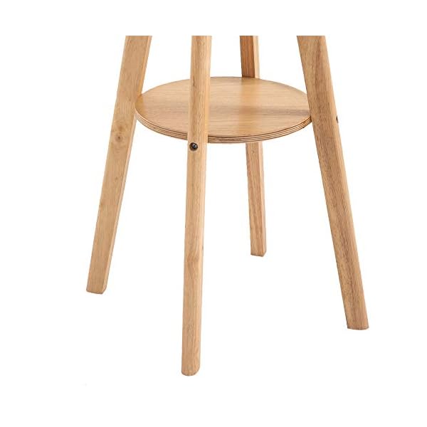 HOMCOM Bar Table Round Cocktail Bistro Table with Wood Legs for Pub, Dining Room, Kitchen & Home bar - Image 10
